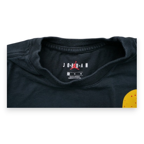 JORDAN Nike Air Mens Flight T-shirt Cotton Black Retro Size Medium CT6751-011 - Picture 3 of 4